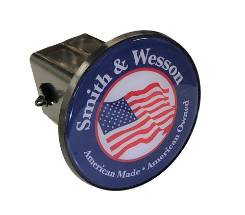 Trik Topz Trailer Hitch Cover "Smith & Wesson American owned-American Made" fits 2" hitch